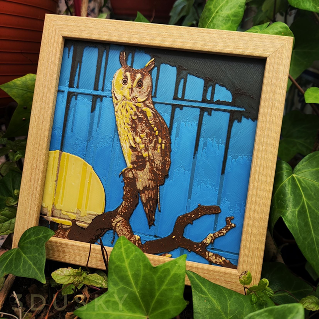 Cuadro 3D - Búho Chico