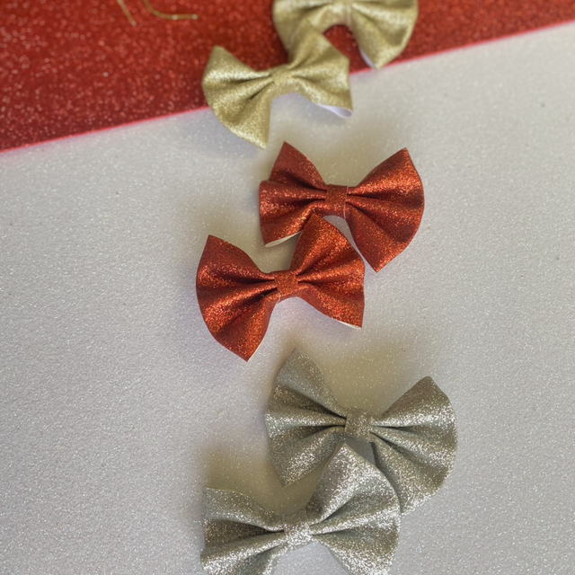 Paire de grandes barrettes pailletées 