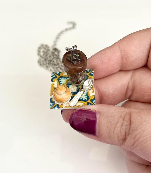 Collana Granita al Cioccolato e Brioche con il tuppo - Su Ordinazione 