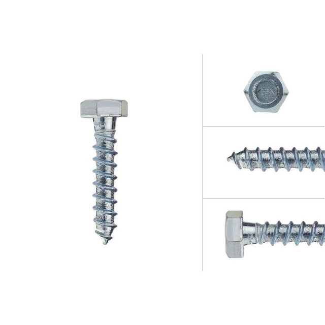 Tirefond M07x70 à tête hexagonale