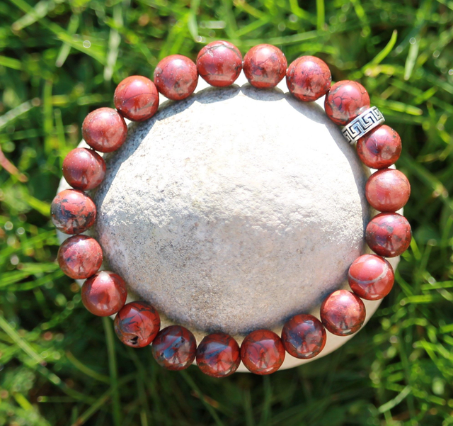 Bracelet jaspe rouge