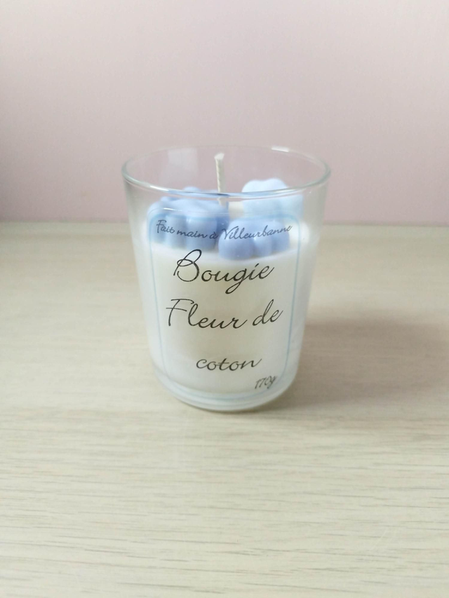 Bougie fleur de coton 