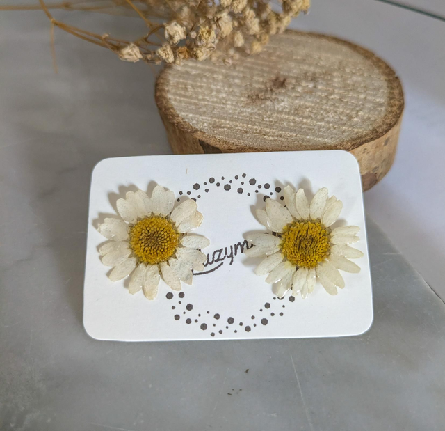 Pendientes de margaritas grandes 