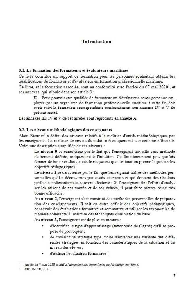 Guide pédagogique à l'intention des Formateurs maritimes