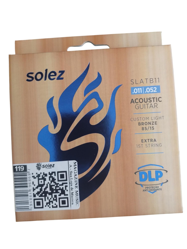 119 - Encordoamento Corda Violão Aço 0.11 Solez SLATB11 
