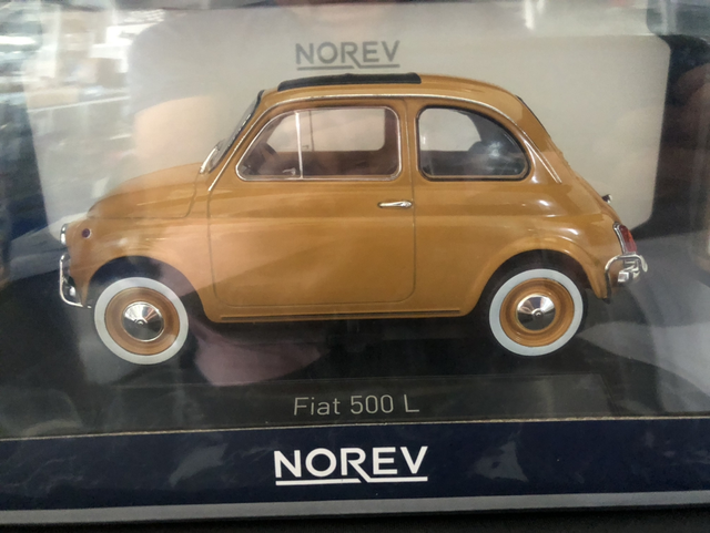 Fiat 500L 1968 gelb Norev 1:18