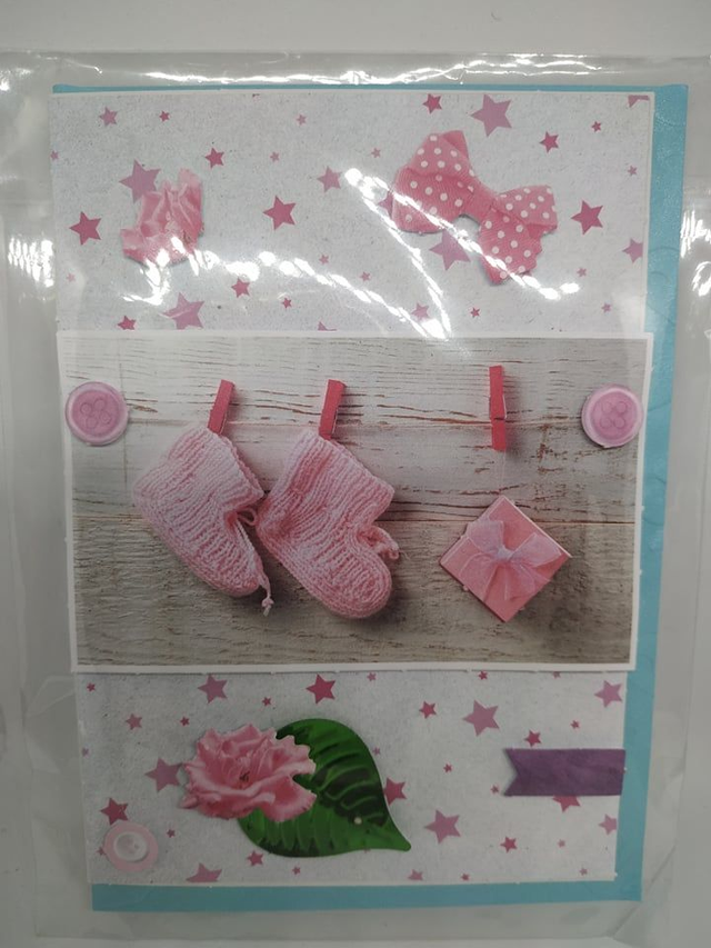 Carte de félicitations naissance  Fille N' 404