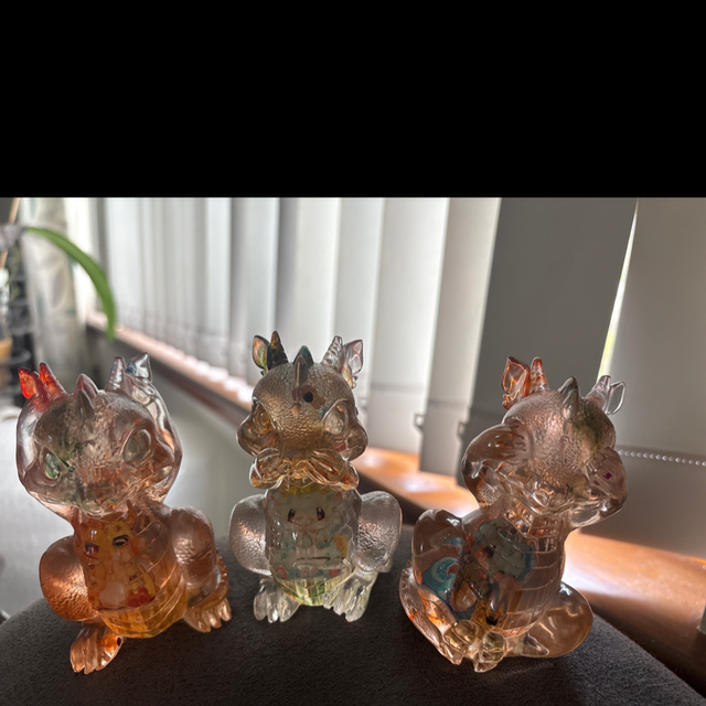 See, hear, speak no evil set of 3 dragons Cartoon