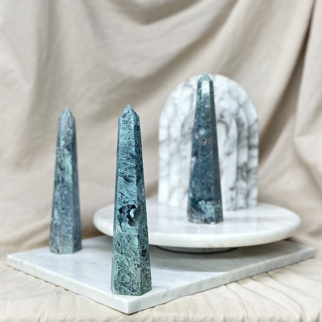 Moss Agate Tower (High Quality) C