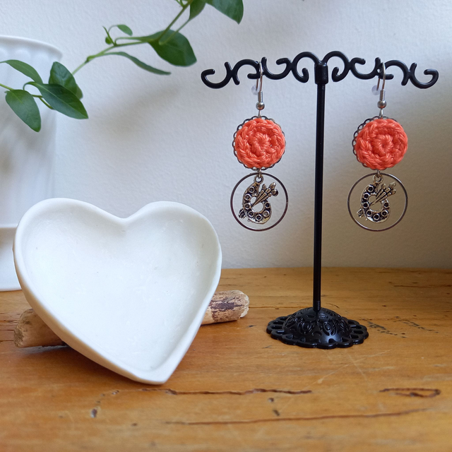 Boucles d'oreille Ce que j'aime vraiment - orange