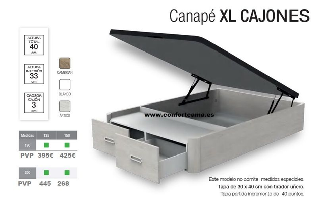 CANAPE XL CON CAJONES395