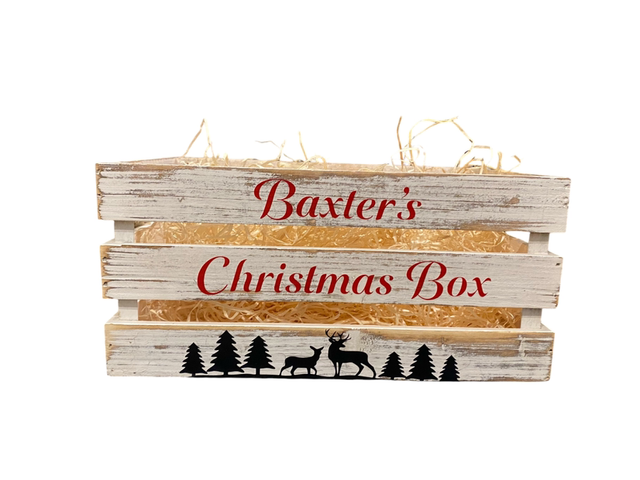 Wooden Personalised Christmas Box