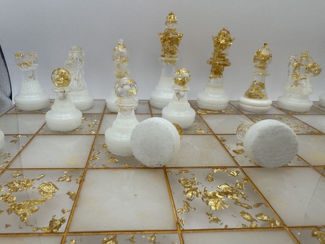 Golden Mist Resin Chess Set