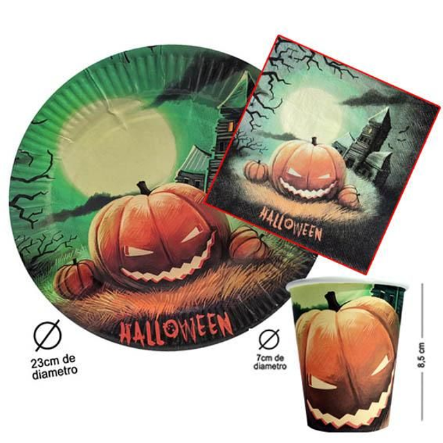 PACK Vaso 6uni + Plato 6uni + Servilletas 20uni