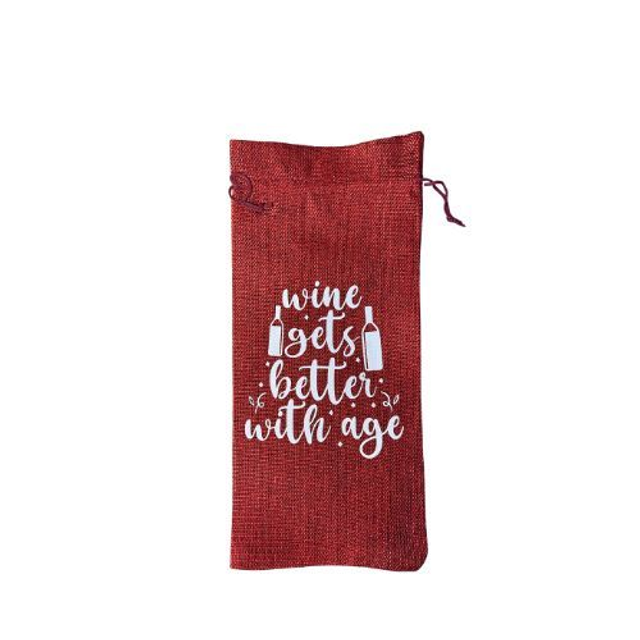 Eco-Friendly Jute Wine Gift Bag – Burlap Bottle Carrier