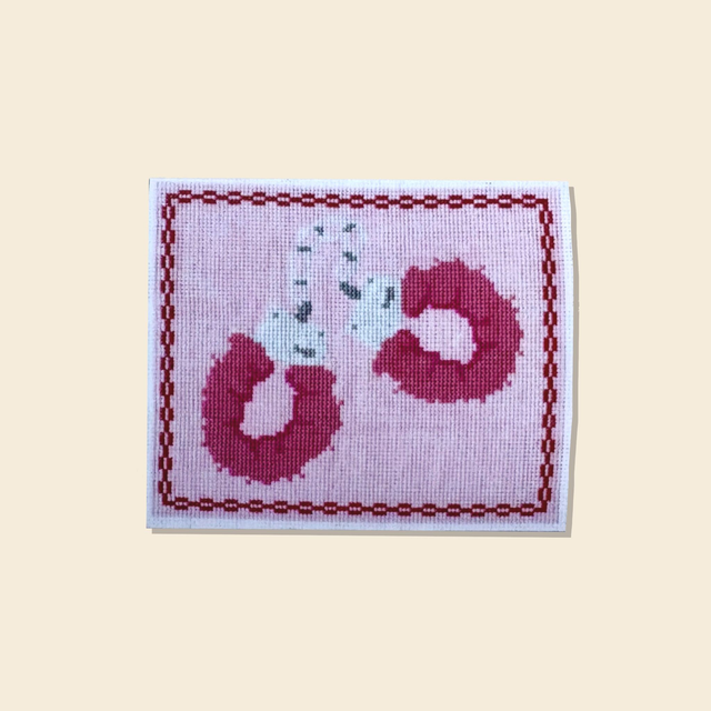 Fluffy Cross-Stitch Sticker
