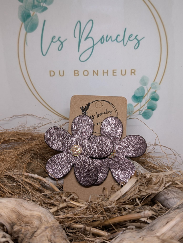 Boucles d&#039;oreilles Marguerite m774 bronze 