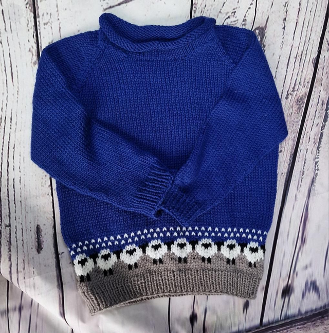 Blue Grey Sheep Jumper
