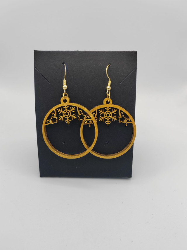 Boucles d'oreille boule "Flocon"