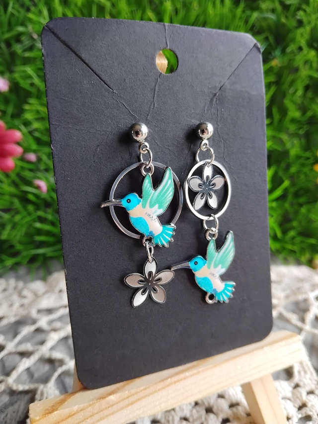 boucles d'oreilles colibris 
