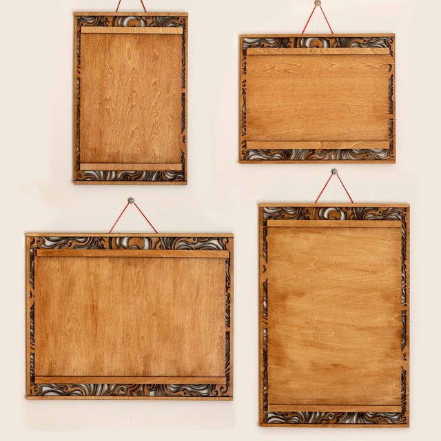Cadres artisanaux en bois aimantés - A4 à A5