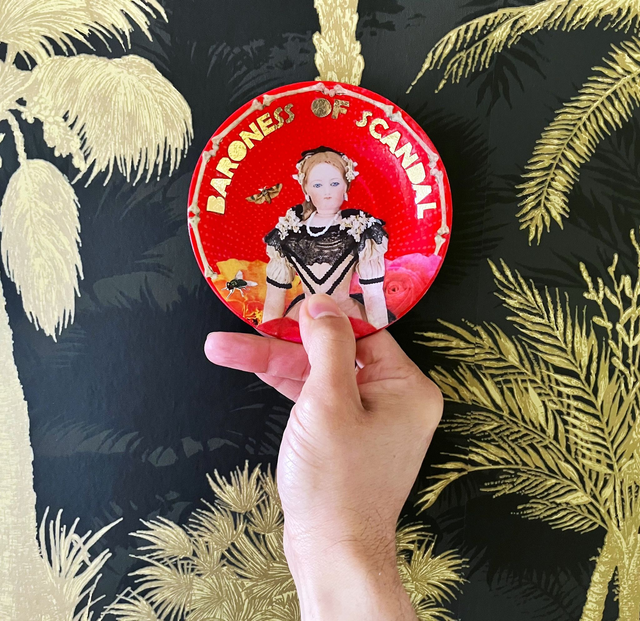 "Baroness of Scandal" Red Upcycled Trinket Dish - House of Frisson