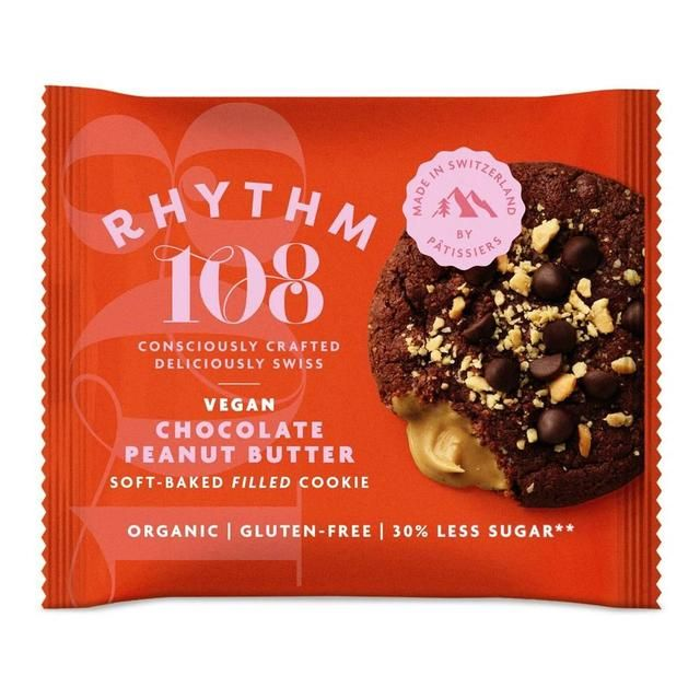 Rhythm 108 Swiss Chocolate Peanut Butter Soft Baked Filled Cookie 50g