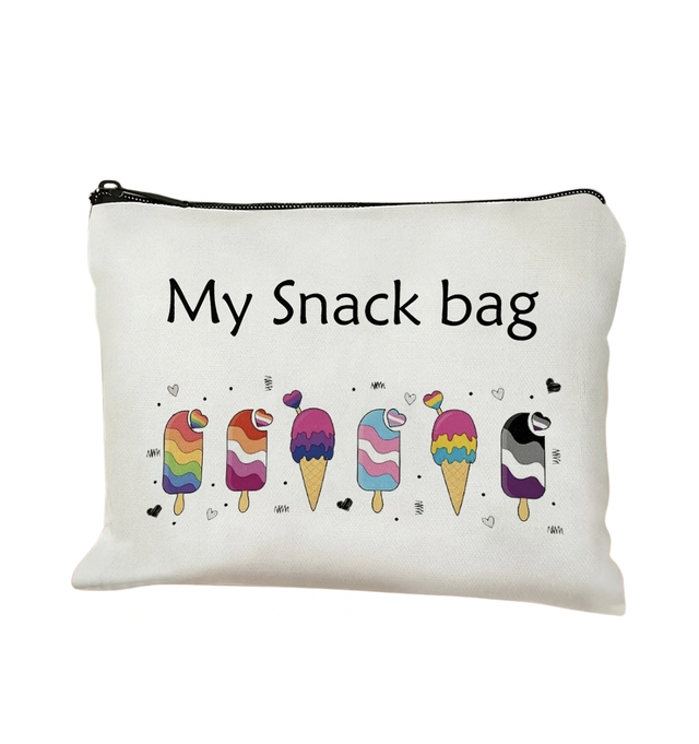 Aufbewahrungstasche mit Reißverschluss in "My Snack Bag" Design