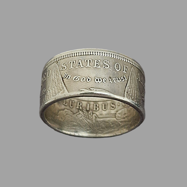 US One Dollar 1921 Coin Ring – 90% Silver