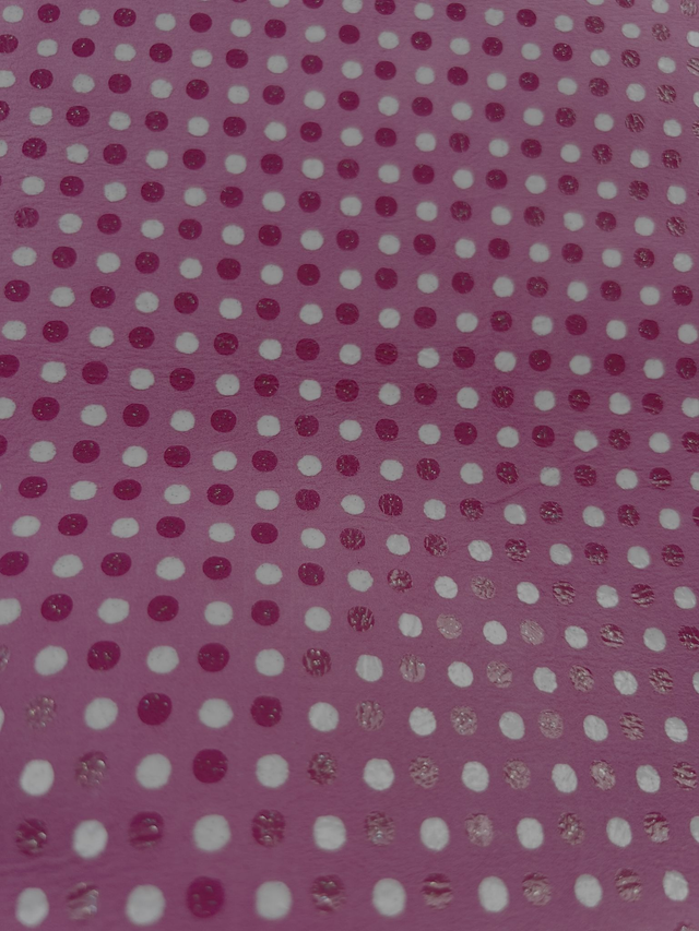 Chute de cuir rose pois pailleté 26x19cm (RoseP2)