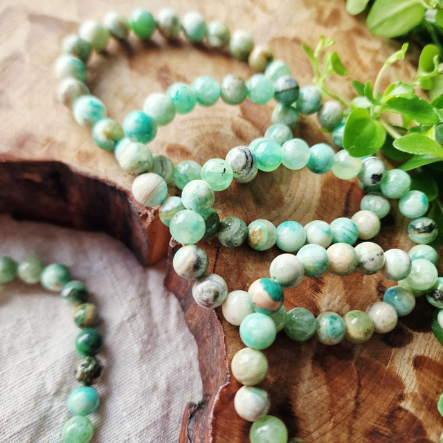 Green Onyx 8mm beaded bracelet 