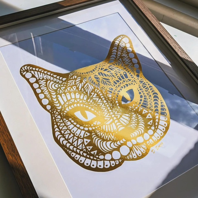 Kitty Cat Foil Print
