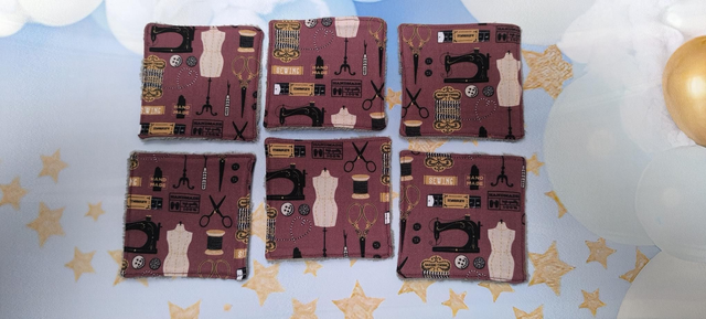 lingettes (x6) couture 