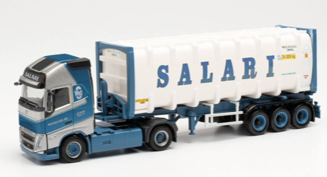 Volvo FH Gl. 2020 30-ft.-Bulkcontainer-Sattelzug „Salari" Herpa 1:87