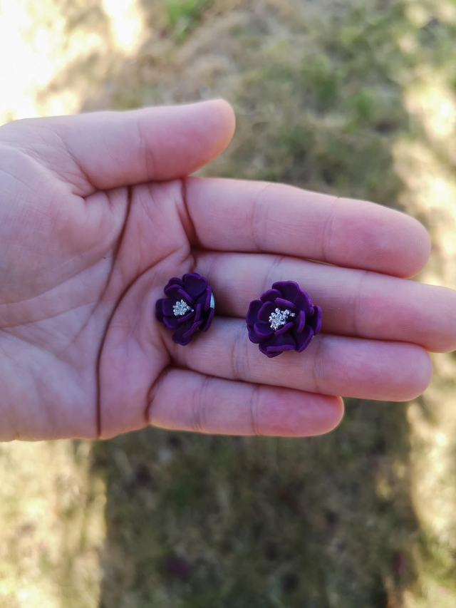 Collection Florale Prune sauvage - Boucles d'oreilles Naomi