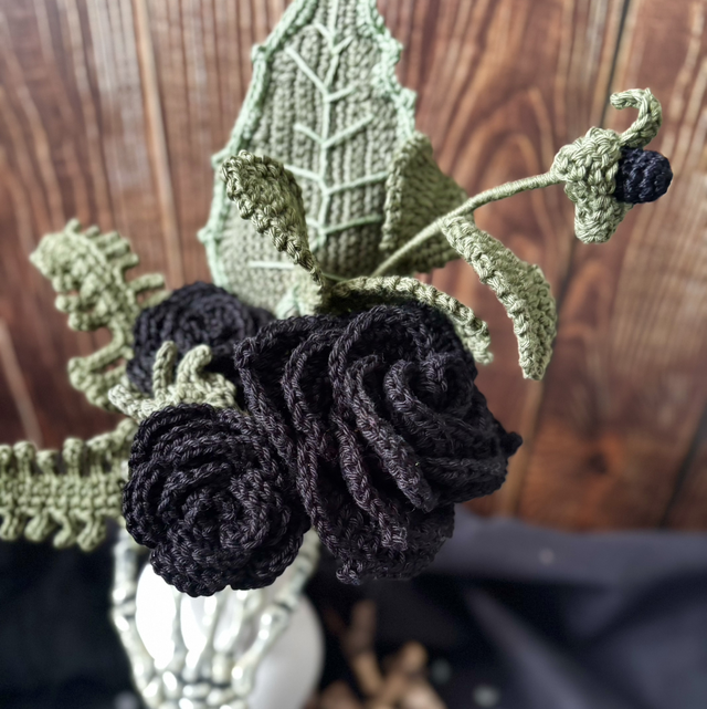 Bouquet de roses noires