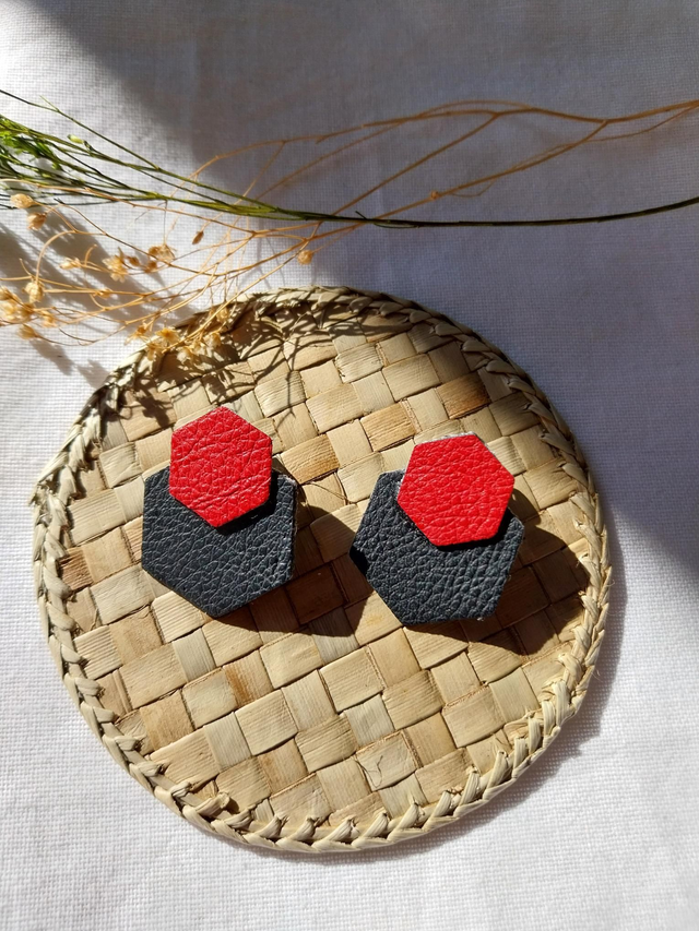 Boucles d'oreilles en matière végétale de pommes