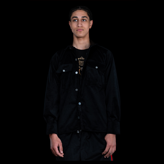 VESTE EN VELOURS NOIR 