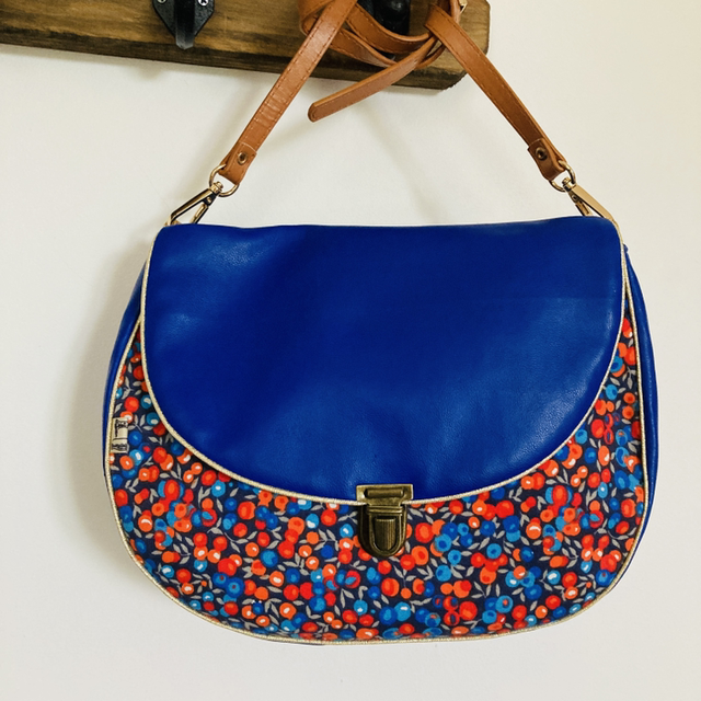 Sac Prune simili bleu 