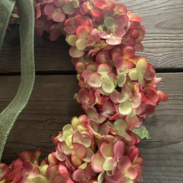 Hydrangea Autumn Faux Wreath