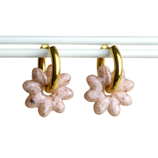 Fleurs marguerite beige effet stone