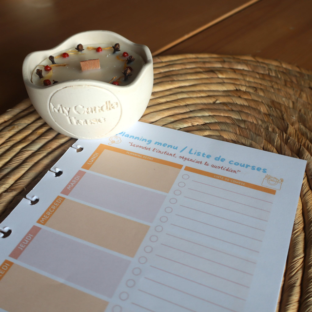 Recharge 50 Planners Menus & Courses + Recharge bougie (en option)