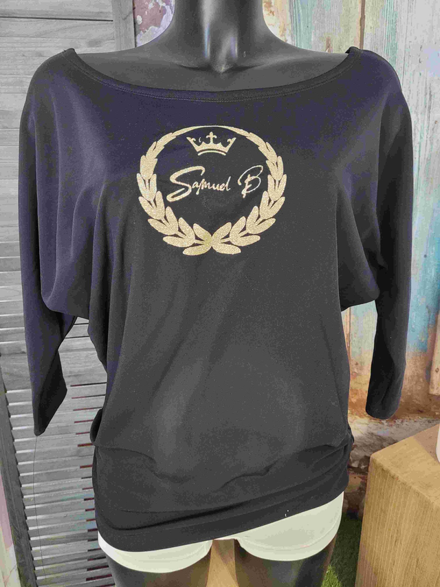 T-SHIRT FEMME MANCHE LONGUE NOIR SAMUEL B (A110)