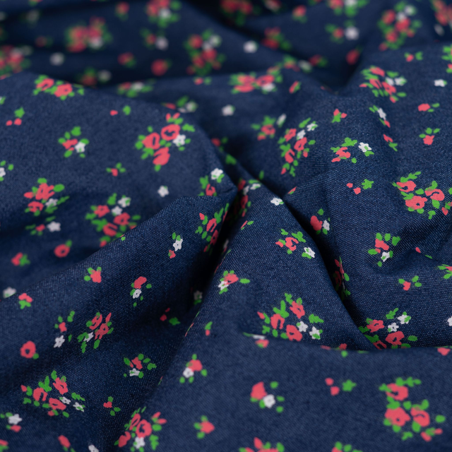 Dénim à petites fleurs