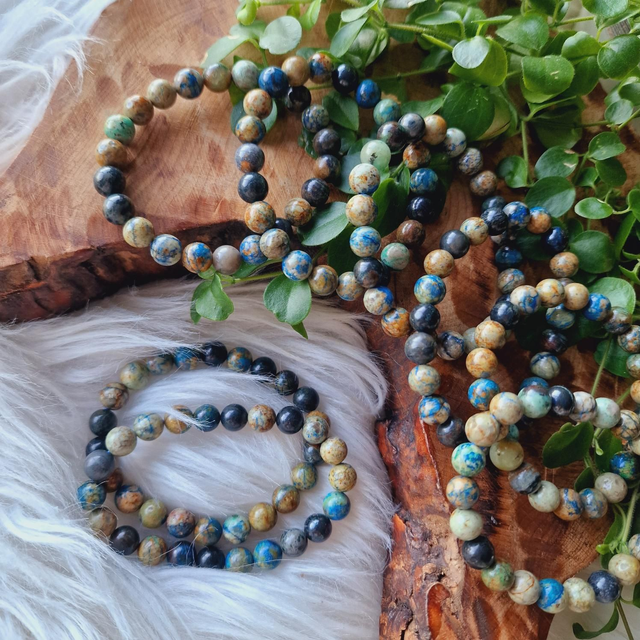 Azurite beaded bracelet 