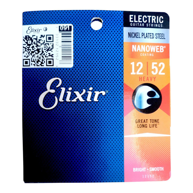 091 - Encordoamento Cordas de Guitarra 012 Elixir Nanoweb Cód 091