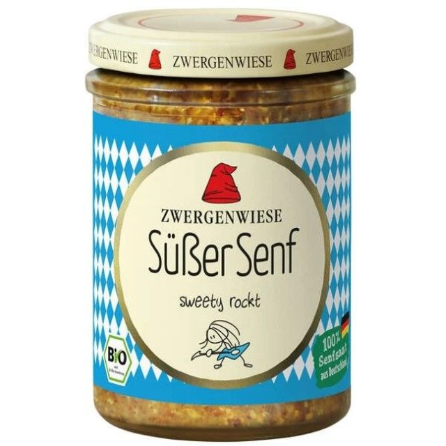 Zwergenwiese Süßer Senf, 160ml Glas