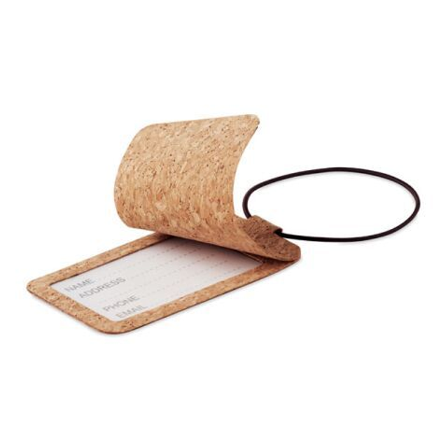 Cork luggage tag
