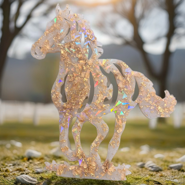 Décoration cheval holographique