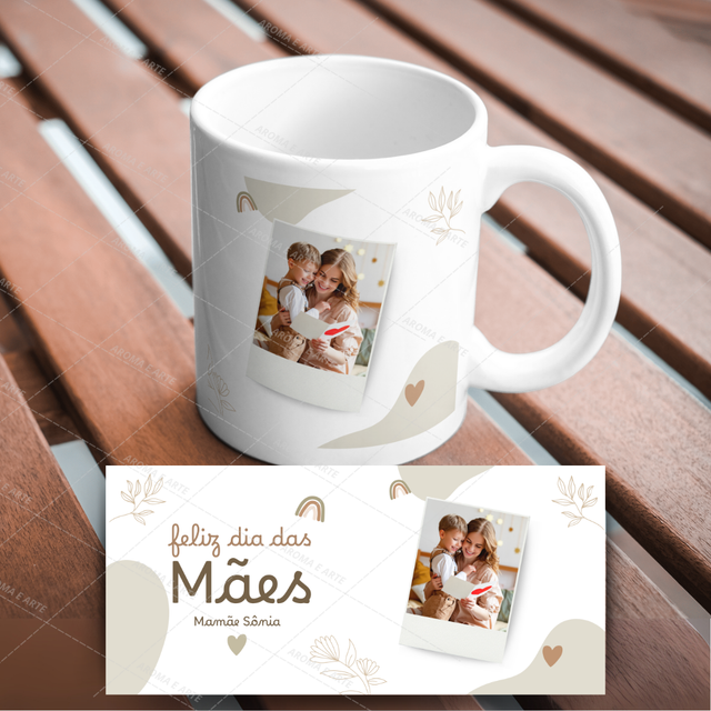 Caneca dia das mães minimalista